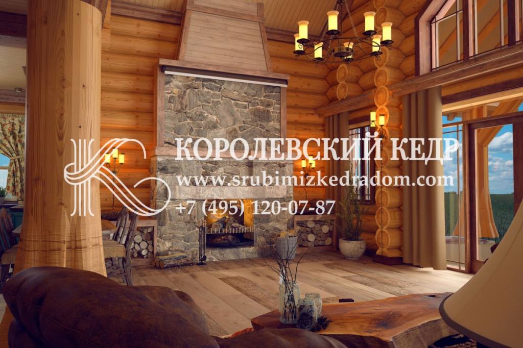 Двухэтажный дом из сруба ручной рубки в Нижегородской области