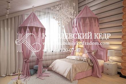 Дизайн детской спальни в деревянном доме
