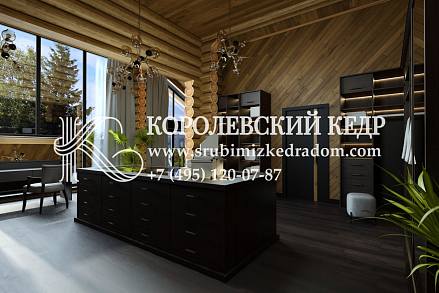 Дизайн деревянного дома - гардероб 
